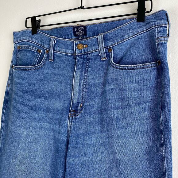 J. Crew Womens Essential Straight Jeans Size 32 Blue Staple Classic Quiet Luxury - Picture 4 of 16